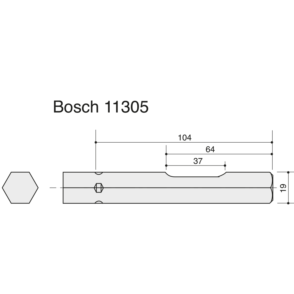 380mm Bosch 11305 Point