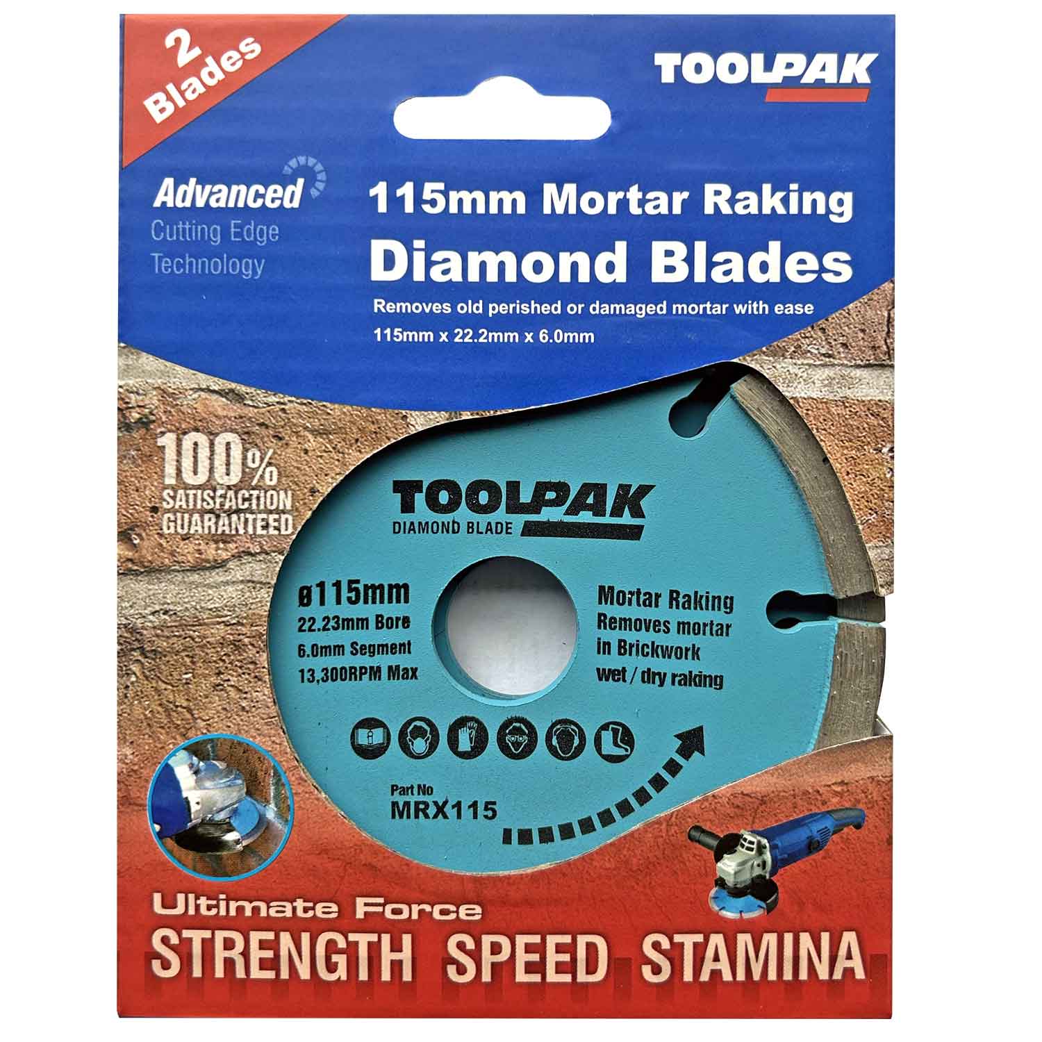 Mortor Rake Tool 115mm Mortar Raking Blades Pack of 2