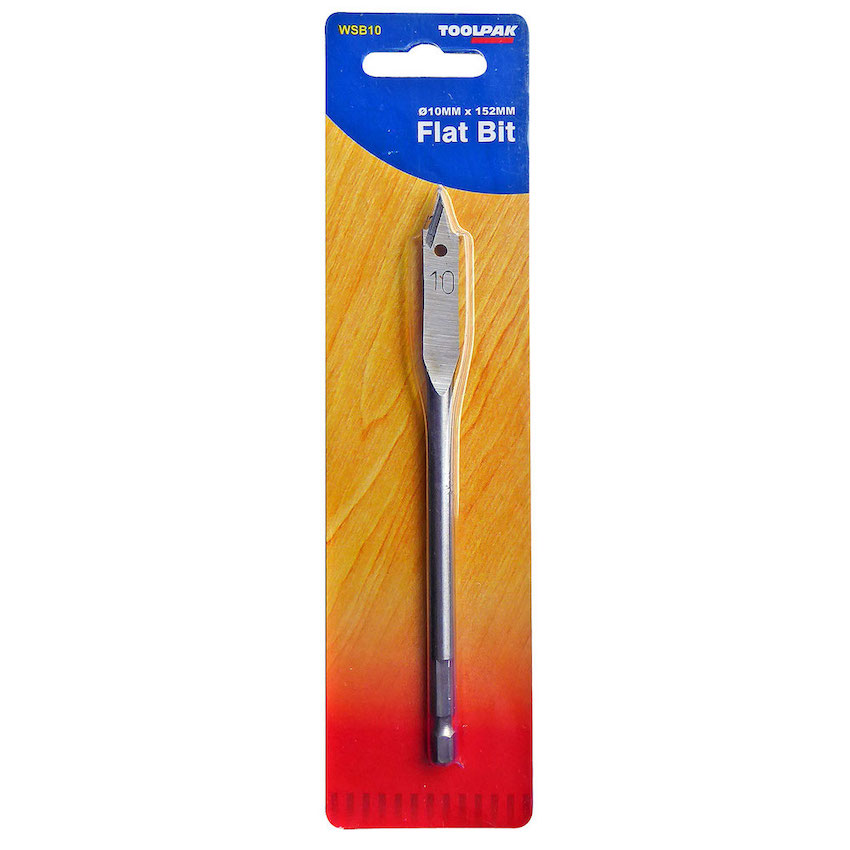 10mm x 152mm Flat Wood Bit